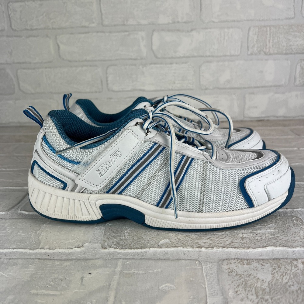 BIOFIT Orthofeet Sneakers Womens 9 B Tahoe 910 White Blue Walking Shoes Comfort